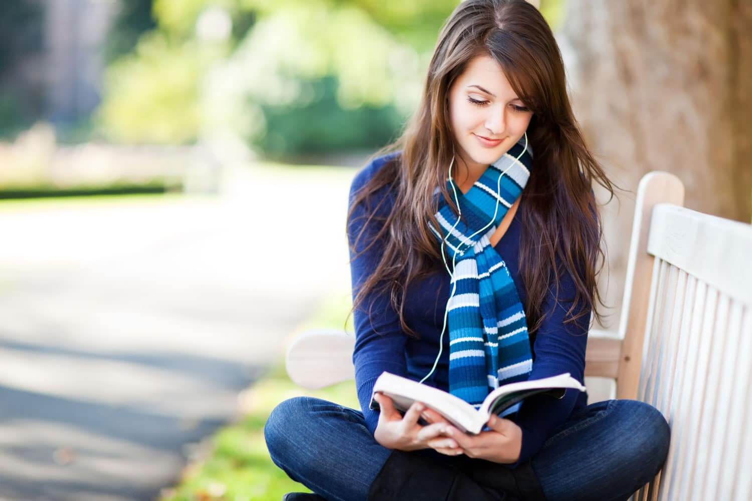 girl reading book