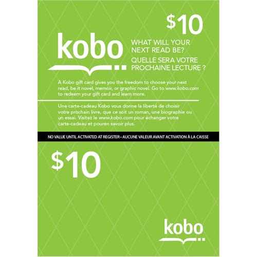 Contest – Win 2 Kobo $10 Gift Cards Good e-Reader