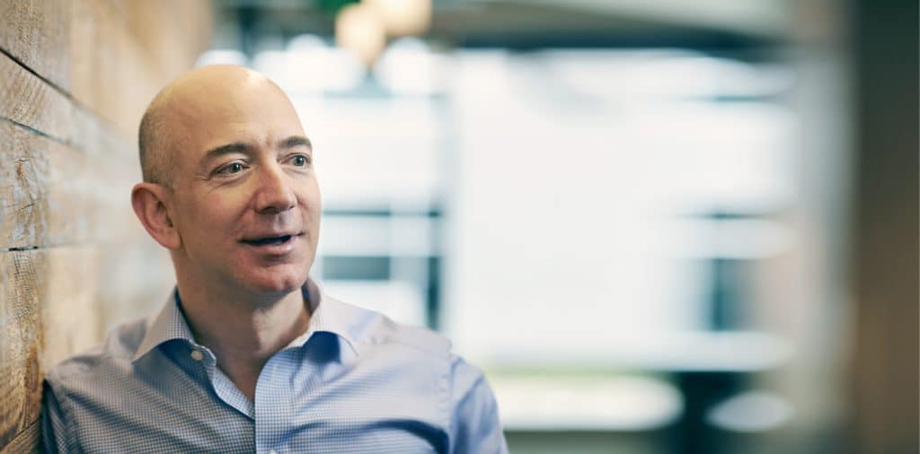 ca. 2012 --- Jeff Bezos --- Image by © Michael Prince/Forbes Collection/Corbis Outline