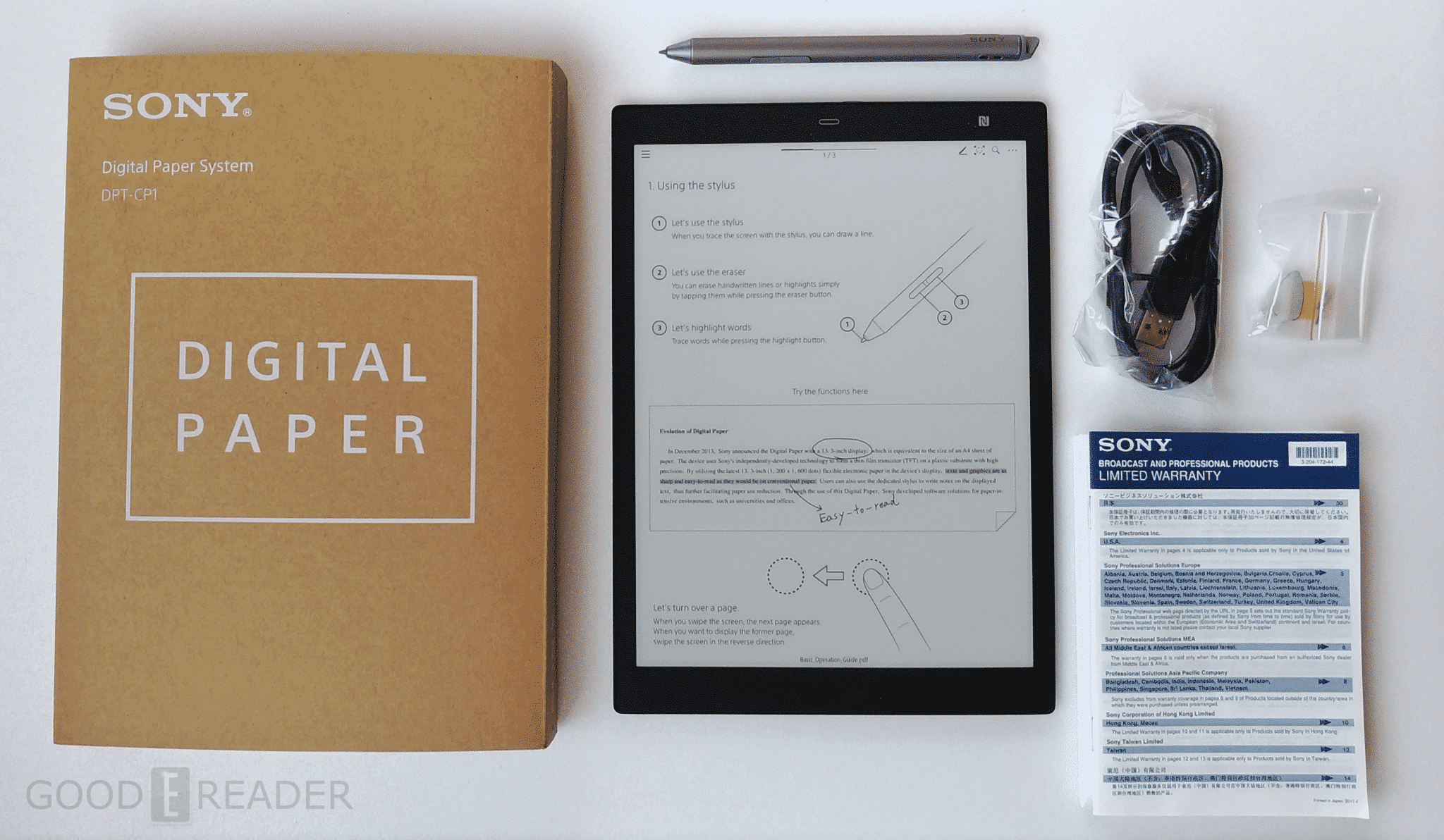 Review of the Sony Digital Paper DPT-CP1 - Good e-Reader