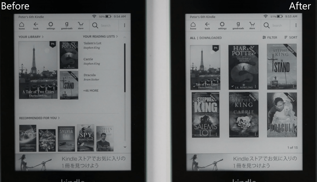 how to change kindle paperwhite home screen