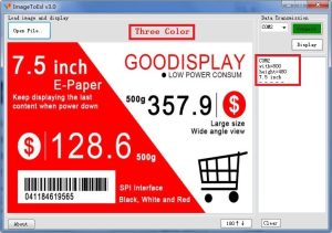 7.5 Inch Electronic Shelf Label, Color E-ink Display Screen, For retail, Conference and Industrial Tag EPD Screen, IL075RU