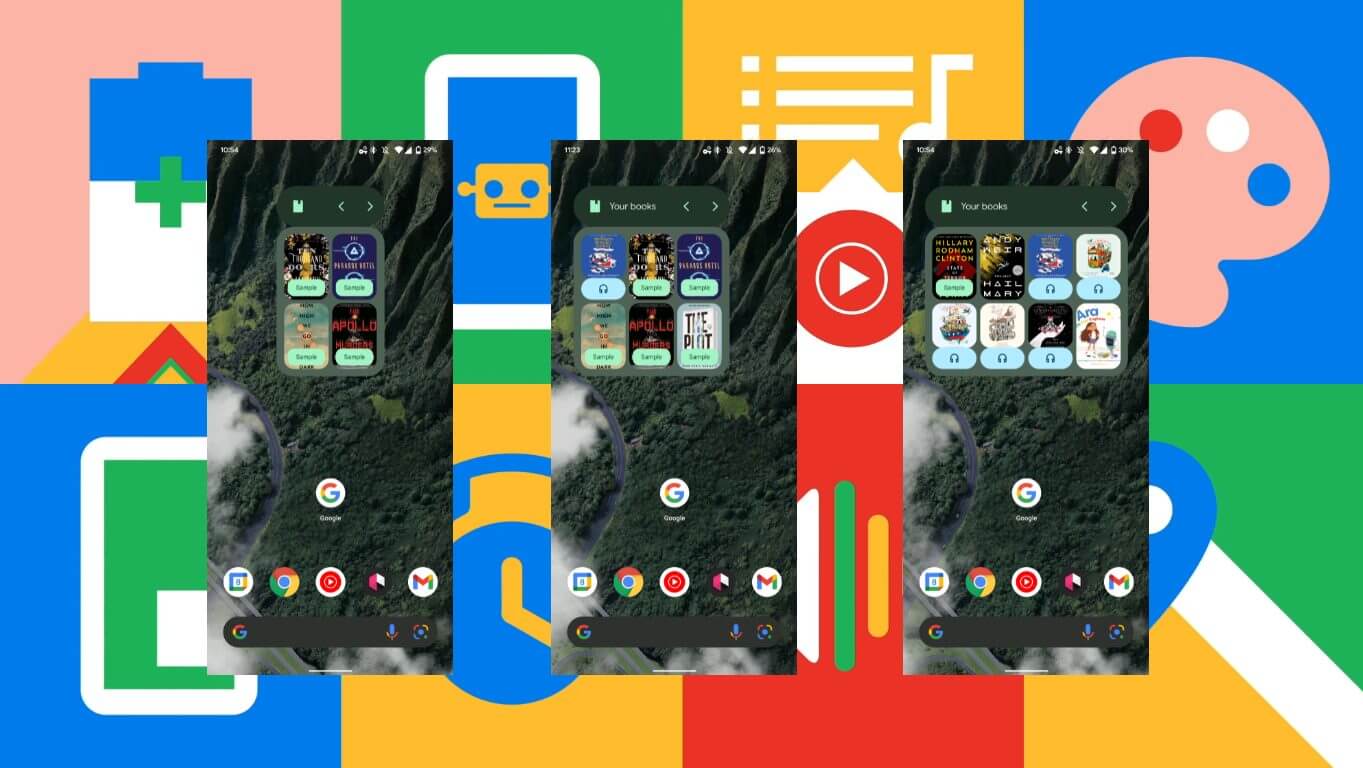 Google Play Books Material You Widget Screenshots - Good E-reader google play books material you widget screenshots