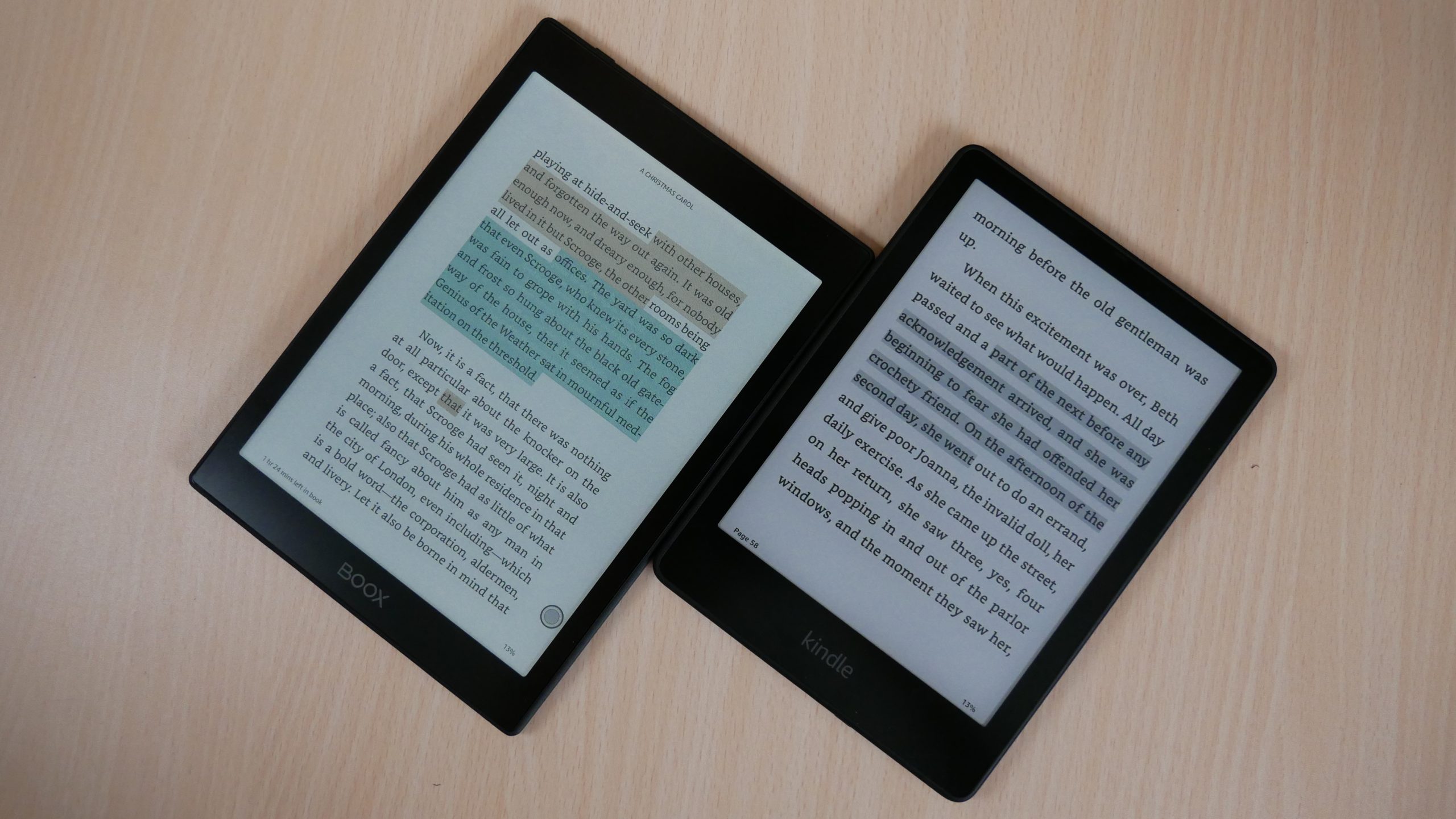Color e-Ink vs  Kindle Paperwhite 4 