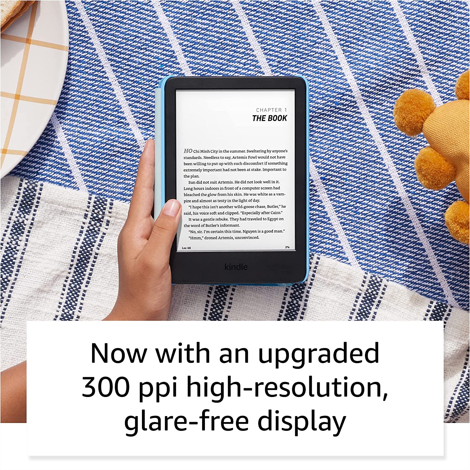 Kindle – The lightest and most compact Kindle, with extended battery  life, adjustable front light, and 16 GB storage – Denim