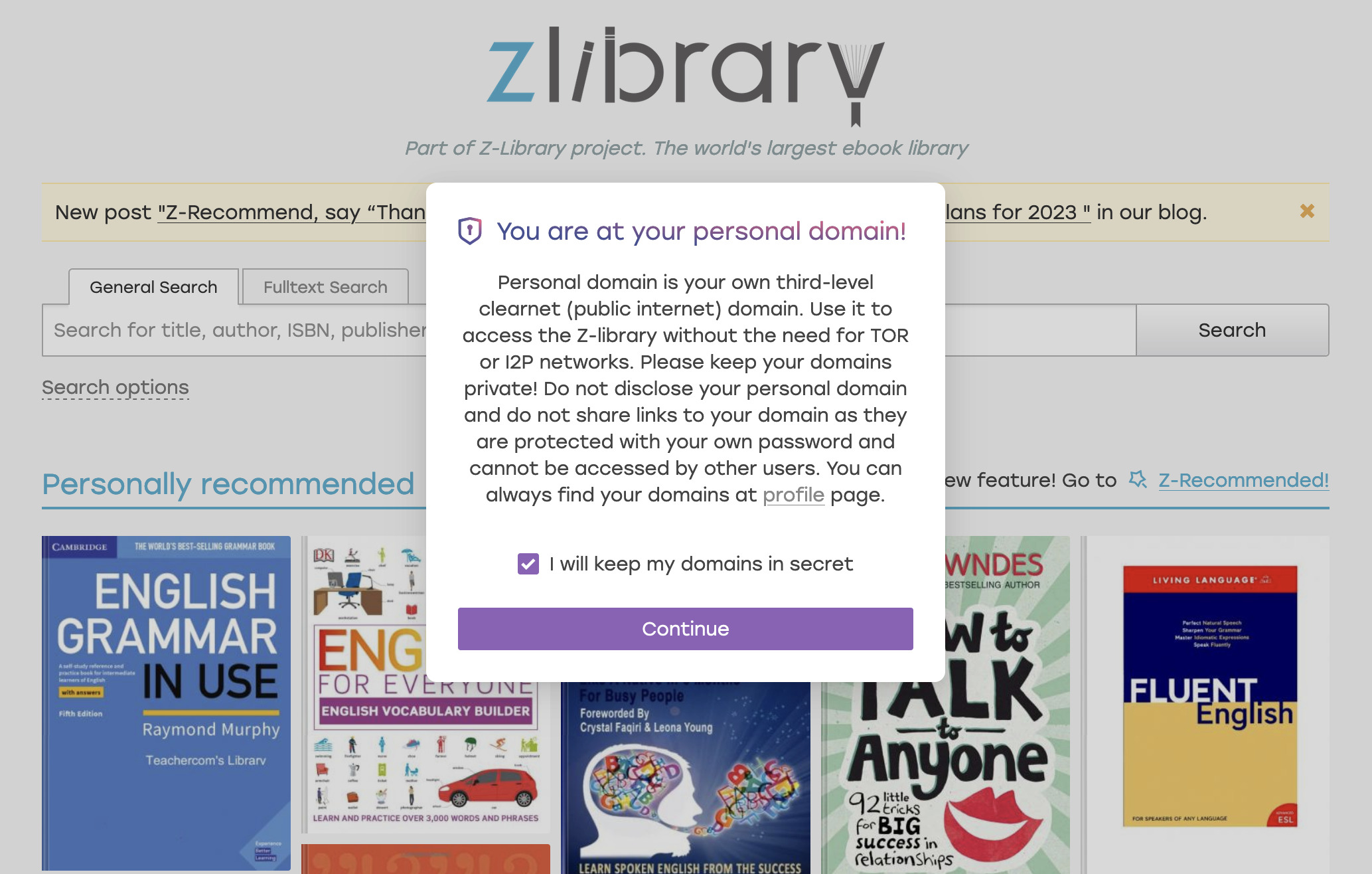 Does Z-Library have a new site?