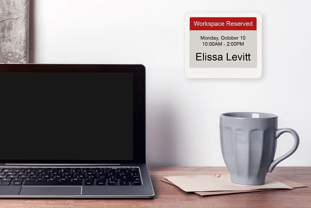 Visix e-paper desk sign