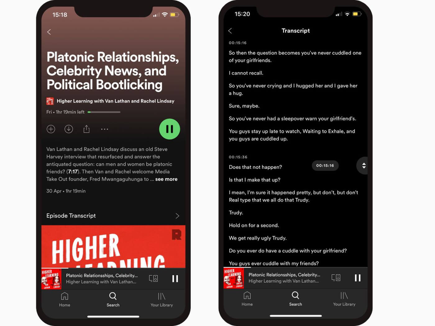 Spotify Transcription Feature