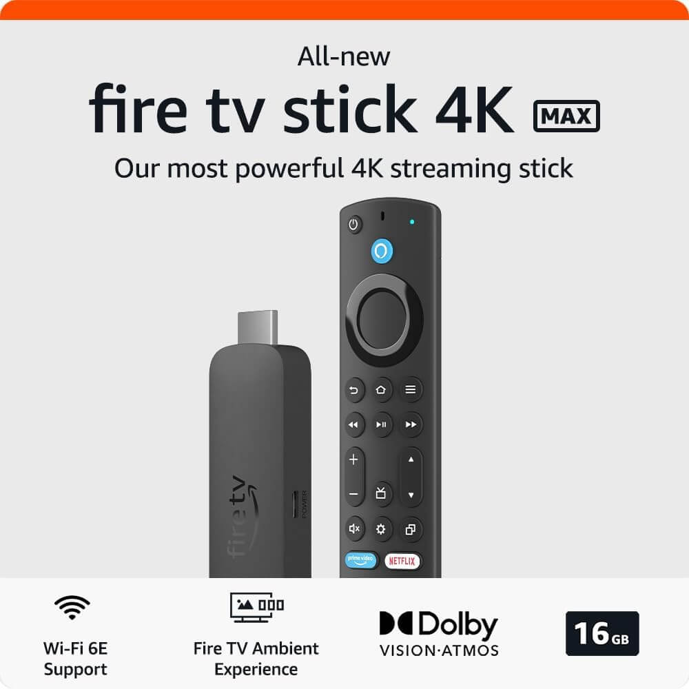 All-new  Fire TV Stick 4K Max streaming device, supports Wi