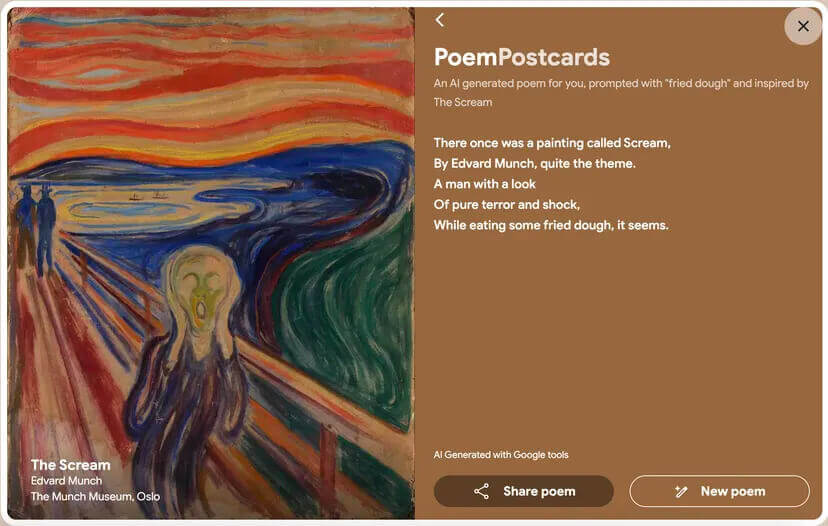 Google AI poem podcast