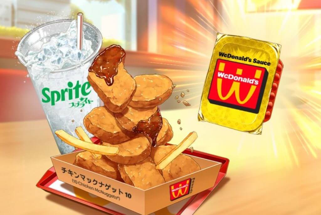 mcdonald anime menu