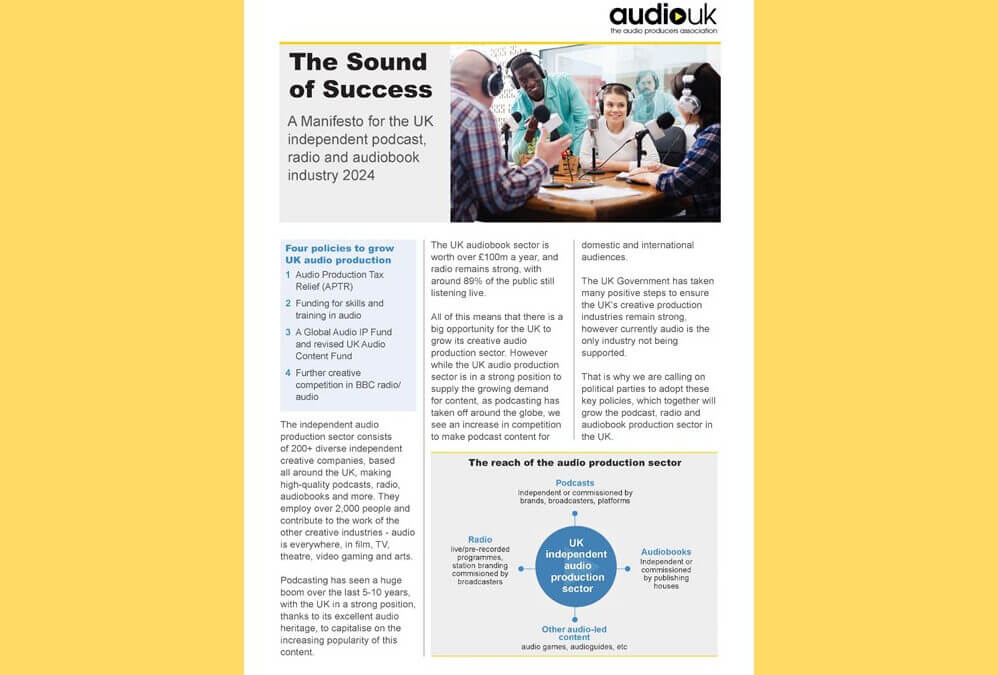 AudioUK 2024 manifesto
