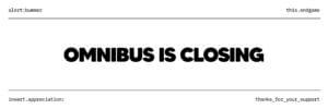 Omnibus comic app closing