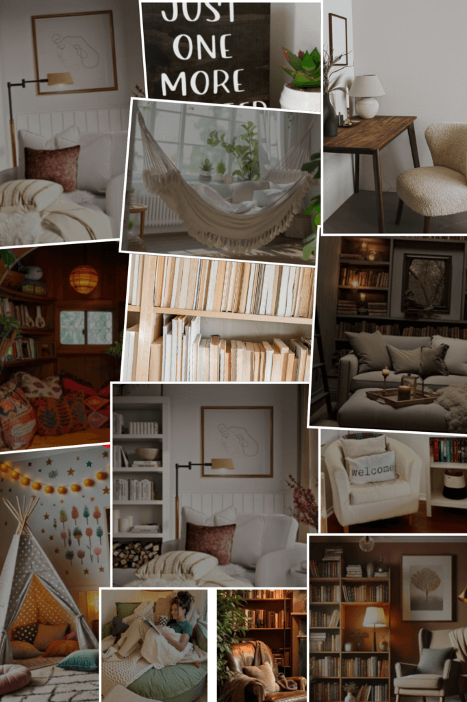 Reading Nooks - Good E-reader reading nook collage