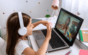 Child online at school
