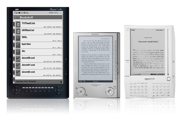 kindle sony reader hanlin ereader